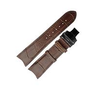 MAMA'S PEARL Correa De Reloj De Cuero Genuino Compatible Con For Tissot T035 PRC200 T055 T097, Correa De Reloj Con Hebilla De Mariposa, Pulsera De Muñeca(Brown black clasp,22mm)