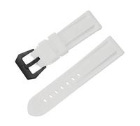MAMA'S PEARL Correa De Reloj De Goma De 20 Mm, 22 Mm, 24 Mm Y 26 Mm Compatible Con Pulsera Fit For Panerai, Correa De Repuesto Universal For Hombre, Correas Deportivas De Silicona(White-Black,20mm)