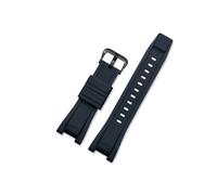 MAMA'S PEARL Correa de reloj de goma for GST-210/W300/400G/B100, accesorios de correas de silicona impermeables de 26x14mm(Blue-black clasp)