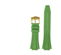 MAMA'S PEARL Correa de reloj de goma GA-2100 GA-2110, Correa modificada compatible con pulsera de reloj de silicona serie Fit For c-asio G-SHOCK GM-5600 GA2100 GM2110(Green-gold)