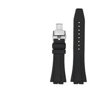 MAMA'S PEARL Correa de reloj de goma GA-2100 GA-2110, Correa modificada compatible con pulsera de reloj de silicona serie Fit For c-asio G-SHOCK GM-5600 GA2100 GM2110(Black-silver-01)