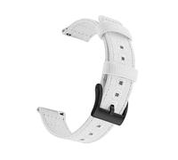 MAMA'S PEARL Correa de reloj de lona de liberación rápida de 20 mm y 22 mm, correas de reloj de repuesto for hombres y mujeres(White Black,20mm)