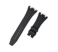 MAMA'S PEARL Correa De Reloj De Silicona De Caucho De 27 Mm, 28 Mm, 30 Mm, Apta For AP Fit For Royal For Oak Offshore Series, Correa De Reloj For Mujer Y Hombre, Pulsera Suave(Black-no buckle,30mm)