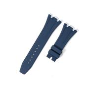 MAMA'S PEARL Correa De Reloj De Silicona De Caucho De 27 Mm, 28 Mm, 30 Mm, Apta For AP Fit For Royal For Oak Offshore Series, Correa De Reloj For Mujer Y Hombre, Pulsera Suave(Blue-no buckle,27mm)