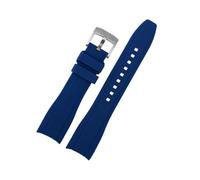MAMA'S PEARL Correa De Reloj De Silicona For Swatch Correa De Repuesto Apta For Seiko For Water Ghost Arc End Pulsera Apta For Rolex Pulsera Universal Apta For Citizen(Blue-steel,22mm)