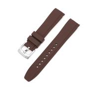 MAMA'S PEARL Correa De Reloj De Silicona For Swatch Correa De Repuesto Apta For Seiko For Water Ghost Arc End Pulsera Apta For Rolex Pulsera Universal Apta For Citizen(Brown-steel,22mm)
