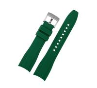 MAMA'S PEARL Correa De Reloj De Silicona For Swatch Correa De Repuesto Apta For Seiko For Water Ghost Arc End Pulsera Apta For Rolex Pulsera Universal Apta For Citizen(Green-steel,22mm)