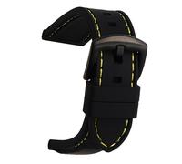 MAMA'S PEARL Correa de reloj genérica correa de reloj de goma de silicona bandas impermeables 20mm 22mm 24mm 26mm correa de reloj(Yellow B,26mm)