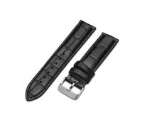 MAMA'S PEARL Correa De Reloj Marrón Con Cierre De Oro Rosa, Correa De Reloj De 14mm, 18mm, 20mm, Apta For DW, Apta For Daniel, Apta For Wellington(Silver-Black A,19mm)