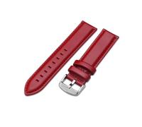 MAMA'S PEARL Correa De Reloj Marrón Con Cierre De Oro Rosa, Correa De Reloj De 14mm, 18mm, 20mm, Apta For DW, Apta For Daniel, Apta For Wellington(Silver-Red,14mm)