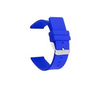 MAMA'S PEARL Correa de silicona de 20mm, 22mm y 24mm apta for Omega, banda de goma suave, Color caramelo, pulsera de repuesto for hombres y mujeres, accesorios de reloj de 12/14/16/18mm(Dark blue,SILV