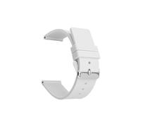 MAMA'S PEARL Correa de silicona de 20mm, 22mm y 24mm apta for Omega, banda de goma suave, Color caramelo, pulsera de repuesto for hombres y mujeres, accesorios de reloj de 12/14/16/18mm(White,SILVER B