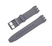 MAMA'S PEARL Correa De Silicona Resistente Al Agua For Reloj For Swatch, Pulsera De Goma Suave, Repuesto De Pulsera For Hombre Y Mujer, Accesorios De Correa De 16/17/19/20mm(Gray,19mm)