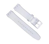 MAMA'S PEARL Correa De Silicona Resistente Al Agua For Reloj For Swatch, Pulsera De Goma Suave, Repuesto De Pulsera For Hombre Y Mujer, Accesorios De Correa De 16/17/19/20mm(Transpant,20mm)