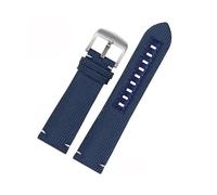 MAMA'S PEARL Fit For Mido Fit For Navigator M026.629 Correa De Reloj De Cuero De Nylon Fit For Ocean Star M042 M042.430 Pulsera De Reloj Citizen For Hombres Negro Azul 22 Mm(Dark blue-silver)