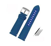 MAMA'S PEARL Fit For Mido Fit For Navigator M026.629 Correa De Reloj De Cuero De Nylon Fit For Ocean Star M042 M042.430 Pulsera De Reloj Citizen For Hombres Negro Azul 22 Mm(Royal Blue-silver)