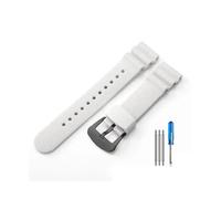 MAMA'S PEARL Fit For Seiko No. 5 SKX 007 Accesorios De Silicona Fit For Water Ghost Abalone Pequeño Mm Blanco Puede Reemplazar La Correa Del Reloj(White(SW)-Black)