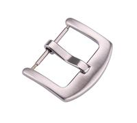 MAMA'S PEARL Hebilla de correa de reloj de acero inoxidable 316L de 18, 20, 22 y 24 mm, correa de reloj cepillada negra for hombre, accesorios de cierre Accesorios para relojes(Silver brushed,20mm)