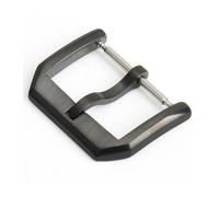 MAMA'S PEARL Hebilla de reloj de acero inoxidable, 16 mm, 18 mm, 20 mm, 22 mm, cierre de correa de reloj de cuero negro, plateado y dorado rosa Accesorios para relojes(Black,22mm)