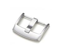 MAMA'S PEARL Hebilla de reloj de acero inoxidable cepillado medio, esmerilado, 4,0mm, 18, 20, 22 y 24mm, correa de reloj, cierre que no se decolora, cierre desplegableT28 Accesorios para relojes(Silve