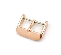 MAMA'S PEARL Hebilla for correa de reloj de acero inoxidable, 10/12/14/16/18/20/22mm, Color plateado y dorado, cierre de correa de Metal, accesorios for reloj Accesorios para relojes(Rose Gold,18MM)