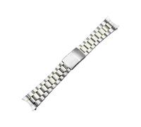 MAMA'S PEARL Pulsera de eslabones de acero inoxidable sólido de 16mm, 18mm, 20mm, 22mm y 24mm, pulsera de reloj de pulsera, correas de reloj, repuesto de extremos curvos
