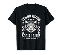 Mamás salvajes Club Social Gato Criando Hellions Moda Ocupada Mamá Camiseta