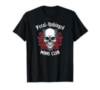 Mamás Salvajes y desquiciadas Club Skull Funny Mom Camiseta