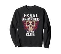 Mamás Salvajes y desquiciadas Club Skull Funny Mom Sudadera
