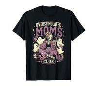 Mamás sobreestimuladas Club Spooky Season Ghost Kids Café Camiseta