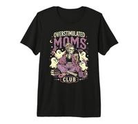 Mamás sobreestimuladas Club Spooky Season Ghost Kids Café Camiseta Premium
