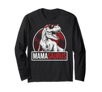Mamasaurus Dinosaur Mom Family Coincide con el Día de la Madre Manga Larga