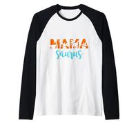 Mamasaurus T Rex Dinosaur Funny Mama Saurus Familia de la Madre Camiseta Manga Raglan