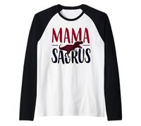 Mamasaurus T Rex Dinosaurio Mamá Saurus Hombres Mamá Mami Mujeres Camiseta Manga Raglan