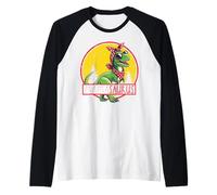 Mamasaurus T Rex Dinosaurio T-Rex Mama Saurus Retro Mujer Camiseta Manga Raglan