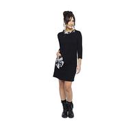 Mamatayoe Farándula Vestido para Mujer, Color Negro, Punto Roma