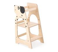 Mamatoyz 07KDOG Kule Cane Torre de aprendizaje Montessorian multipropósito Torre de aprendizaje de madera contrachapada de abedul natural con 3 alturas ajustables Sin bordes afilados con bordes redondeados