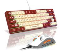 MAMBASNAKE AK680 Mechanical Keyboard, 68 Key 60 Percent Hot Swappable Gaming Keyboard + 6 Adjustable dpi 6400 Gaming Mouse with 6 RGB Light, for PC/Mac/Laptop Gamer (Blue Clicky Switch)