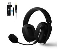 MAMBASNAKE Attack Shark L80PRO Auriculares Inalámbricos Ultraligeros para Juegos con Micrófono Dual Flexible, Triple Modo (2,4 G/BT/Cable de 3,5 mm), Controlador de 40 mm, para PC/Mac/PS/Xbox, Negro