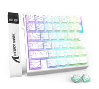 MAMBASNAKE Attack Shark M36 HE Teclado Gaming Una Mano 8000Hz Rapid Trigger, 36 Teclas Cable Interruptor Magnético, Precisión RT 0,01mm, SOCD & DKS, Retroiluminación RGB, para PC/Mac, Blanco Contour
