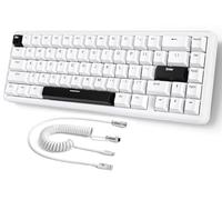 MAMBASNAKE Attack Shark X65 HE Teclado de Gatillo Rápido, Precisión RT de 0,01 mm, 8 KHz, Interruptor Magnético del 60% con Cable de 8 KHz, Accionamiento Ajustable, Snap Tap, para PC/Mac, Blanco