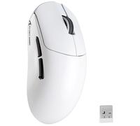 MAMBASNAKE Attack Shark X8PLUS Ratón Inalámbrico para Juegos, Sensor PixArt PAW3395PRO, 40000 dpi, Bluetooth/2,4 GHz/con Cable, 55g Superligero, Dual-Layer PTFE Feet, para PC/Xbox/Mac (Blanco)