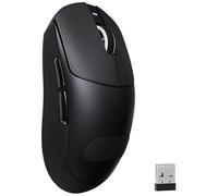 MAMBASNAKE Attack Shark X8PLUS Ratón Inalámbrico para Juegos, Sensor PixArt PAW3395PRO, 40000 dpi, Bluetooth/2,4 GHz/Cable, 55g Superligero, Dual-Layer PTFE Feet, para PC/Xbox/Mac (Negro con Lija)