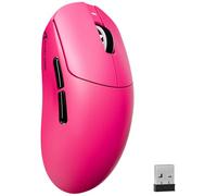 MAMBASNAKE Attack Shark X8PLUS Ratón Inalámbrico para Juegos, Sensor PixArt PAW3395PRO, 40000 dpi, Bluetooth/2,4 GHz/con Cable, 55g Superligero, Dual-Layer PTFE Feet, para PC/Xbox/Mac (RojoBaya)