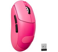 MAMBASNAKE Attack Shark X8PLUS Ratón Inalámbrico para Juegos, Sensor PixArt PAW3395PRO, 40000 dpi, Bluetooth/2,4 GHz/Cable, 55g Superligero, Dual-Layer PTFE Feet, para PC/Xbox/Mac (Rojobaya con Lija)