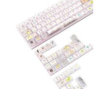 MAMBASNAKE Juego de 120 Teclas PBT Pudding Keycaps,Perfil ASA,Sublimación de Tinta,Diseño ANSI US para Teclado Mecánico TKL 61 68 87 98 104,Compatible con Interruptores Cherry MX Gateron Otemu Kailh