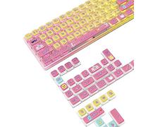 MAMBASNAKE Juego de 120 Teclas PBT Pudding Keycaps,Perfil ASA,Sublimación de Tinta,Diseño ANSI US para Teclado Mecánico TKL 61 68 87 98 104,Compatible con Interruptores Cherry MX Gateron Otemu Kailh