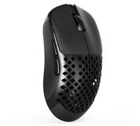 MAMBASNAKE M2 Ratón Gaming Inalámbrico Fibra de Carbono, 41g Superlight, 40000 dpi, Chip BK52820, Sensor PAW3395PRO, Patines de PTFE, Capa Ice-Feel, BT/2.4G/Cableado, Grip Tape, PC/Mac, Negro