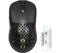 MAMBASNAKE M2 Ultra-Lightweight Wireless Gaming Mouse, PAW3395PRO Sensor 40000 dpi, 41g Carbon Fiber, Mouse Coiled Cable, Tri-Mode 2.4G/Bluetooth/Wired, 100M Clicks, Cloud Driver, Ergonomic Design