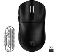 MAMBASNAKE M3 39g SUPERLIGHT Ratón Inalámbrico para Juegos con Cable en Espiral, Sensor PixArt PAW3395PRO, Hasta 40,000DPI, Bluetooth/2,4Ghz Wireless/Wired, 200h de Batería,para PC/Xbox/PS/Mac (Negro)